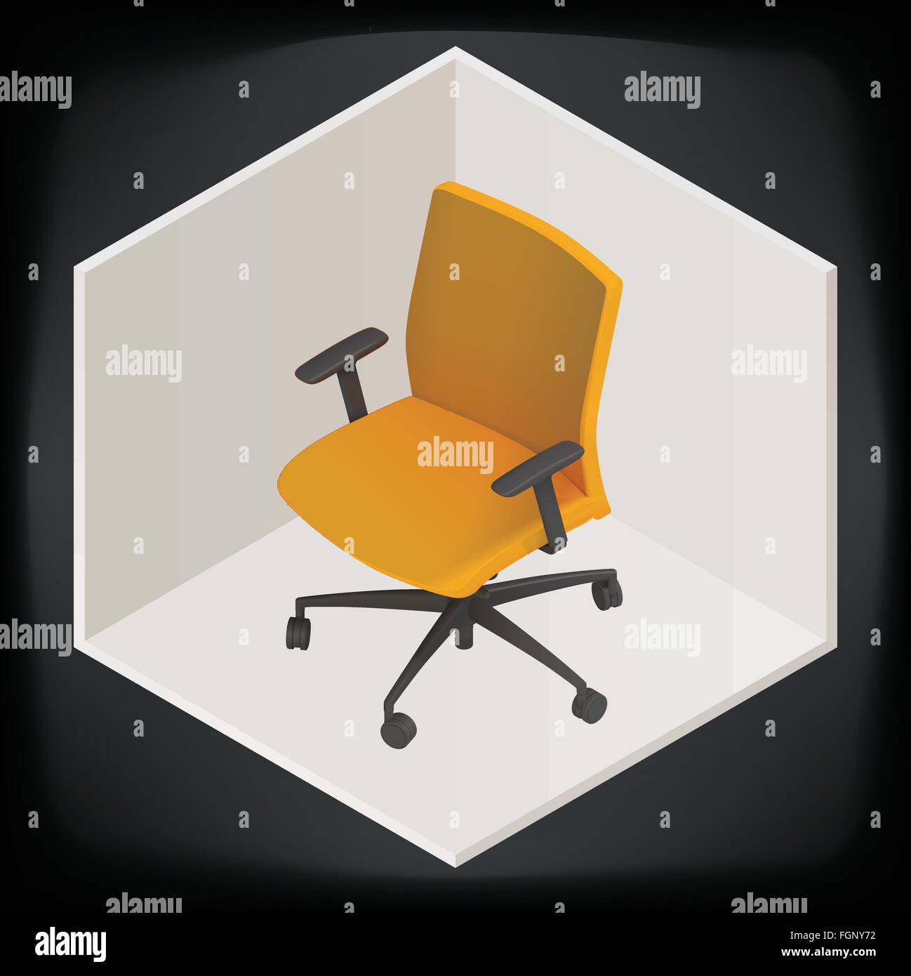 vector office chair isometric perspective Stock Vector Image & Art - Alamy