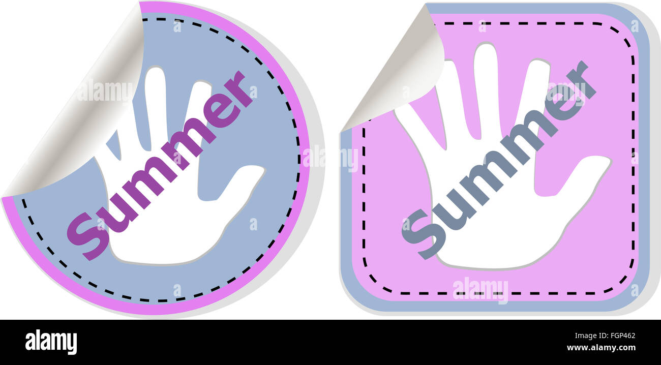 word summer web button isolated on white background, icon design Stock ...