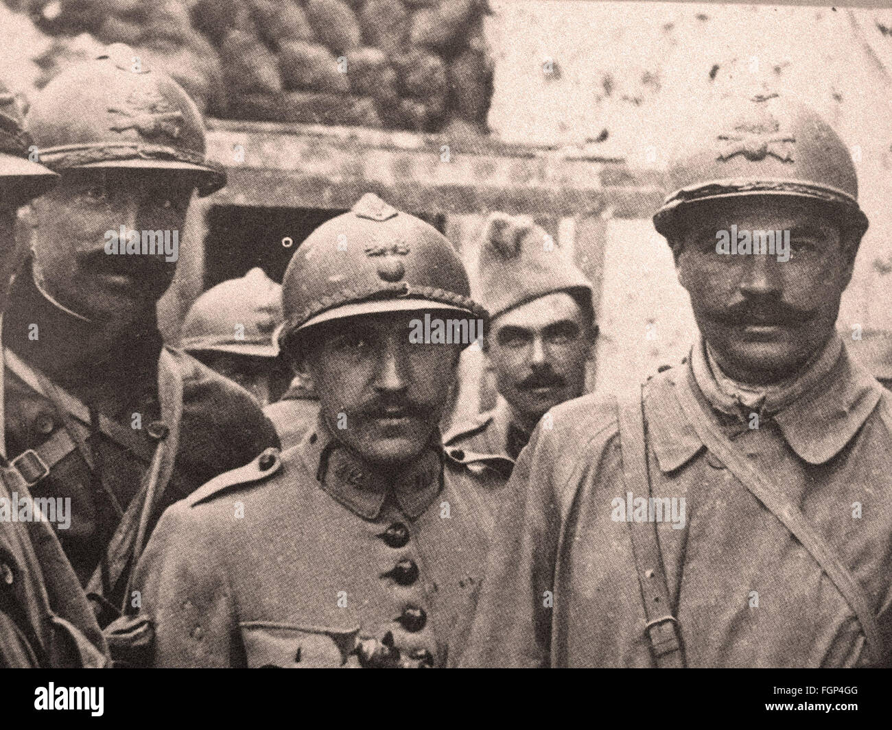 Battle of Verdun 1916 - Portrait of Soldiers Stock Photo