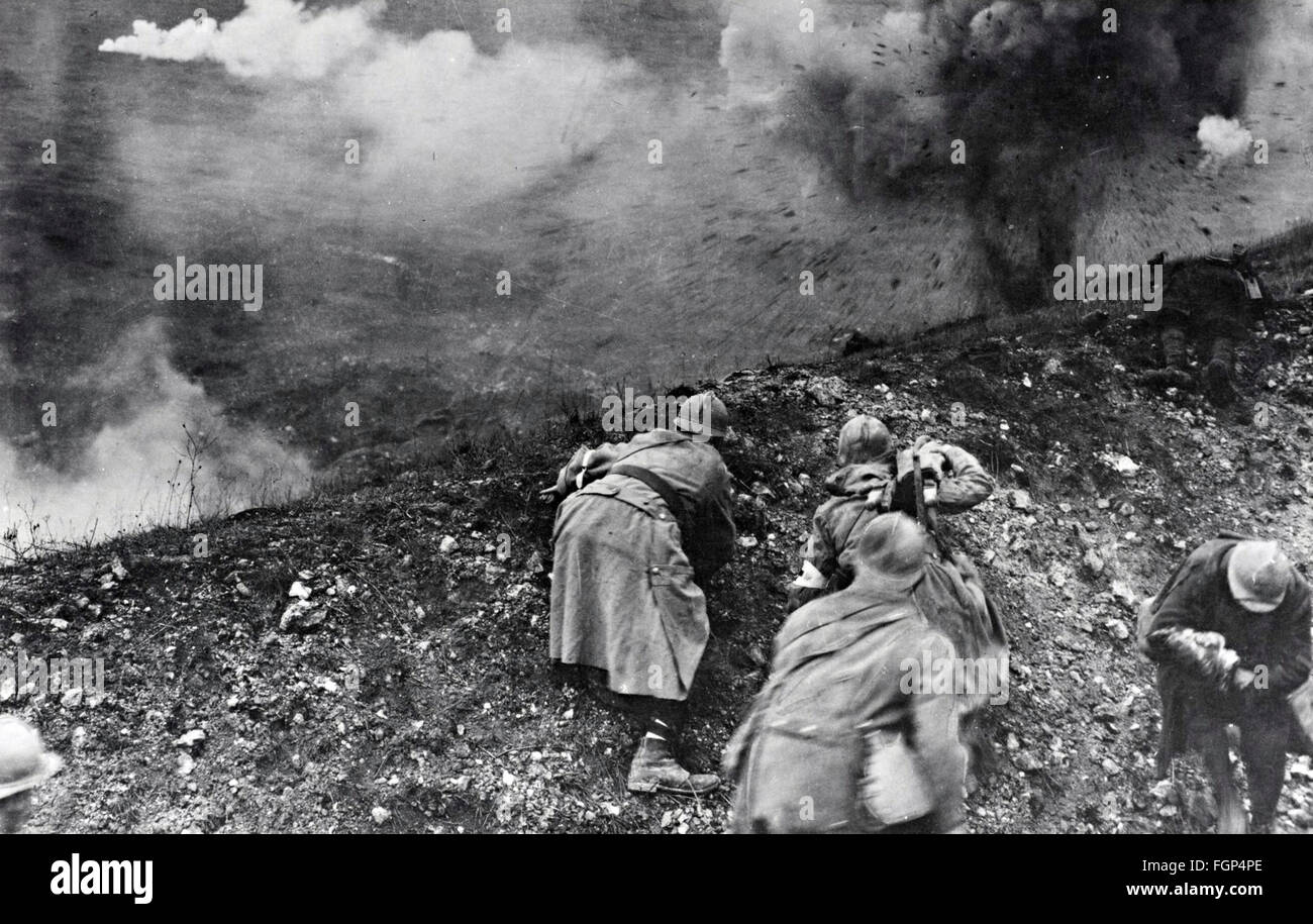 Battle of Verdun 1916 - Assault Stock Photo