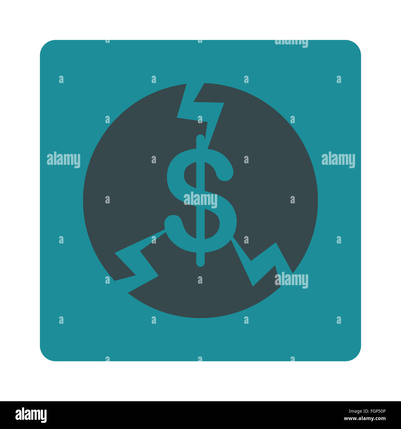 Financial Crash Icon Stock Photo - Alamy
