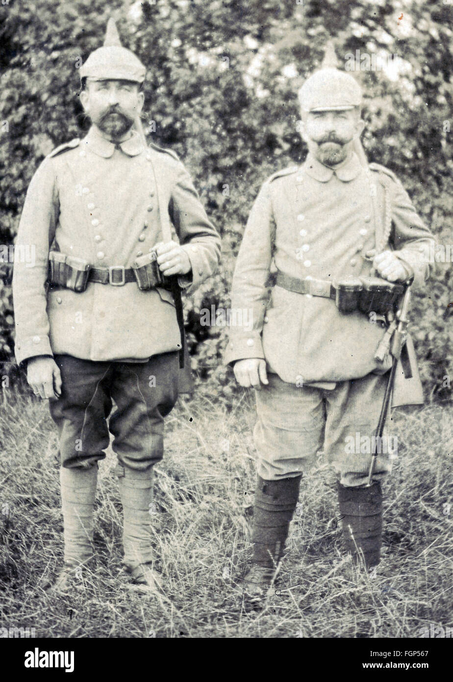 Battle of Verdun 1916 - German Officers Stock Photo