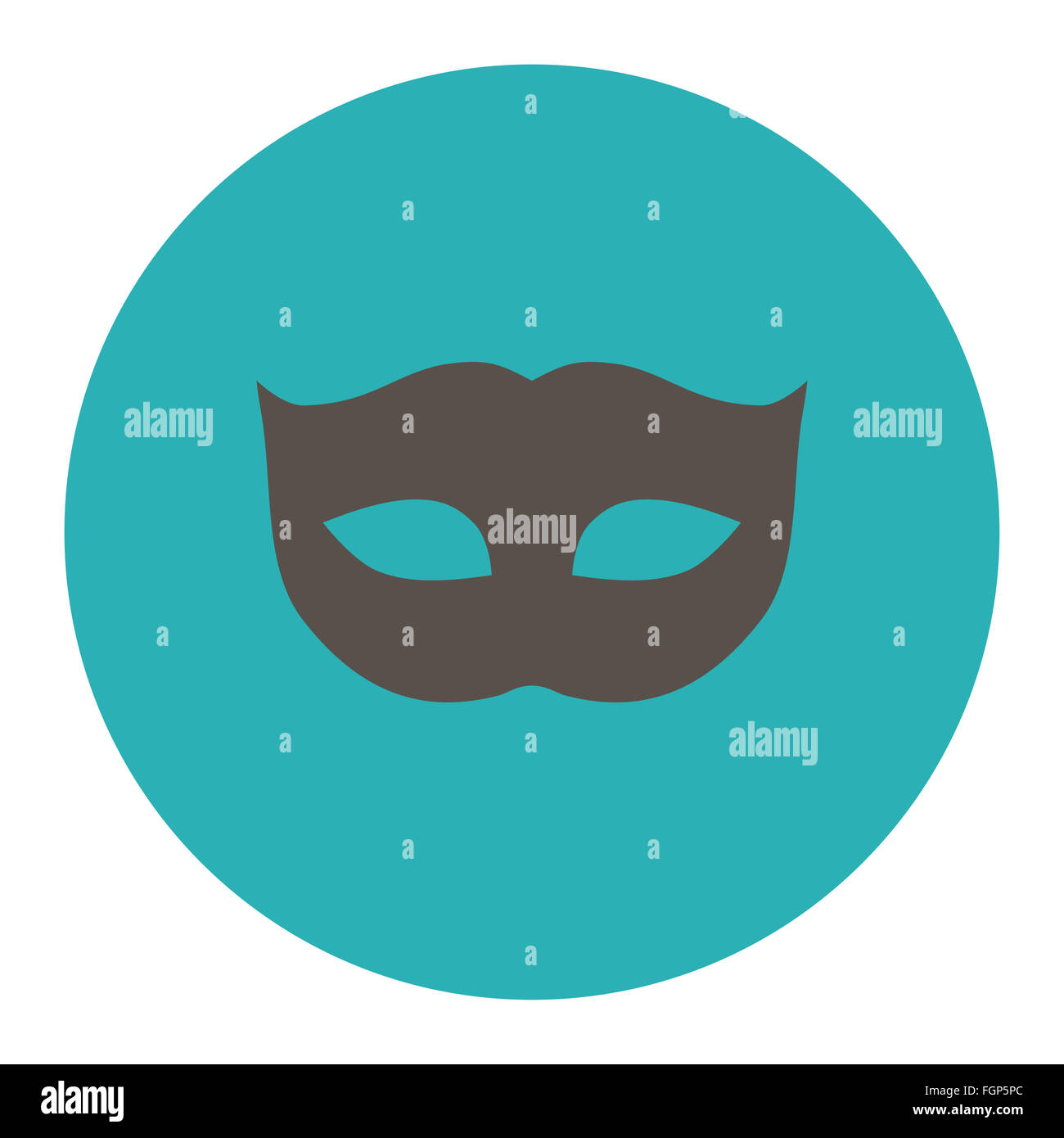 Privacy Mask flat grey and cyan colors round button Stock Photo - Alamy