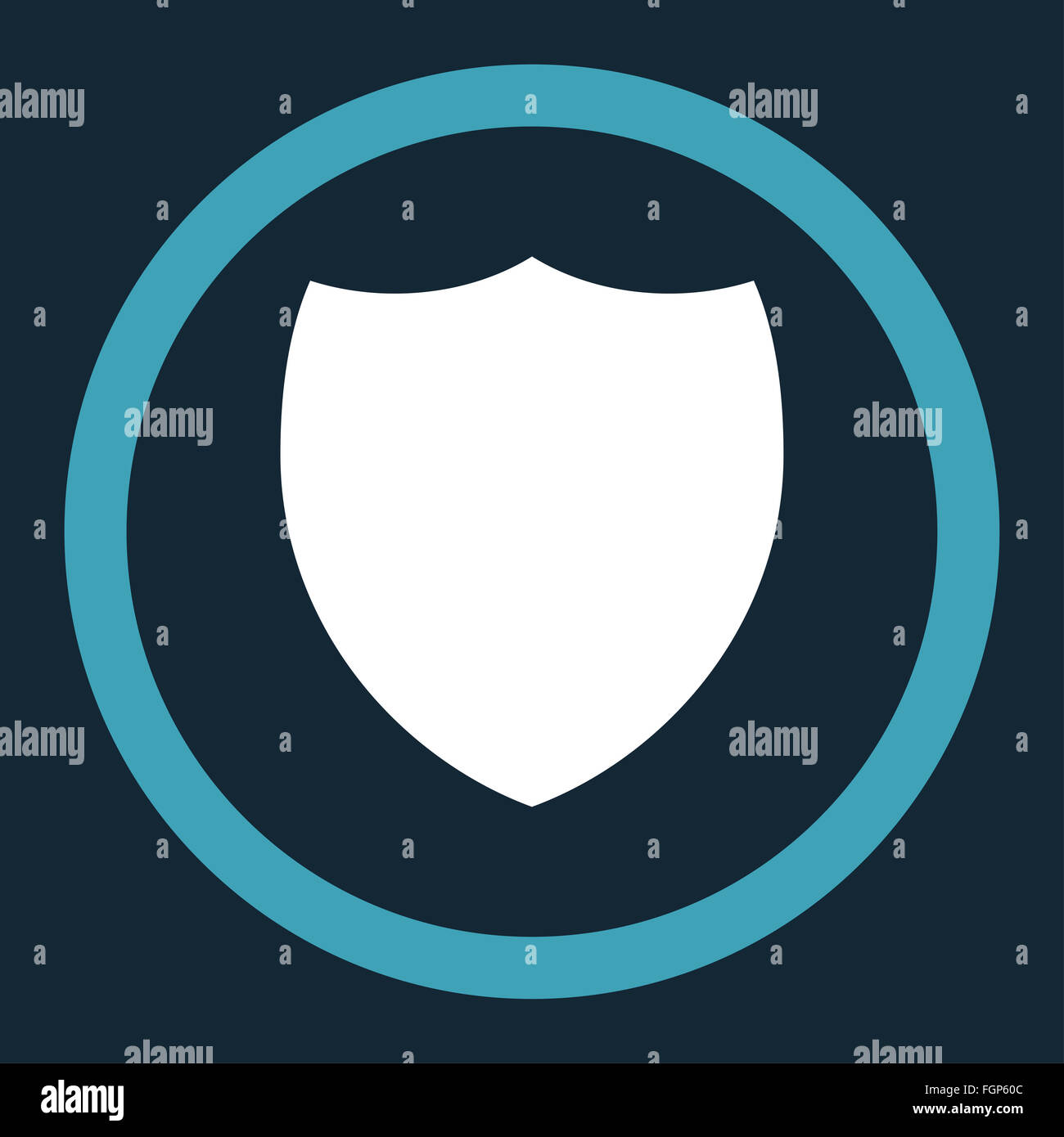 Shield flat blue and white colors rounded vector icon Stock Photo - Alamy