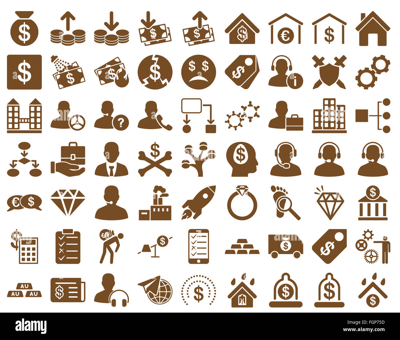 Commerce Icon Set Stock Photo - Alamy
