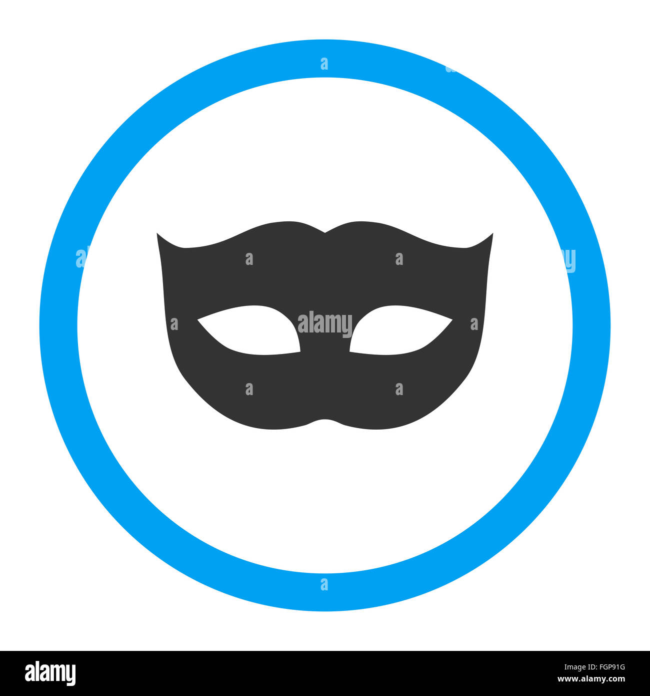 Privacy Mask flat blue and gray colors rounded raster icon Stock Photo ...