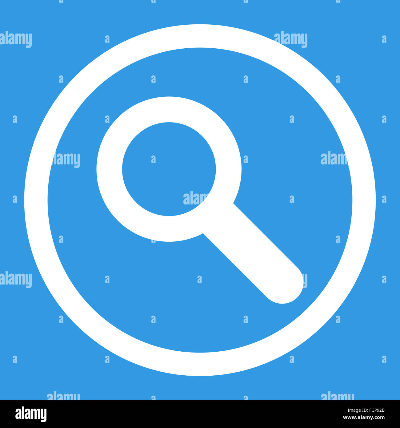 Search flat white color rounded raster icon Stock Photo - Alamy