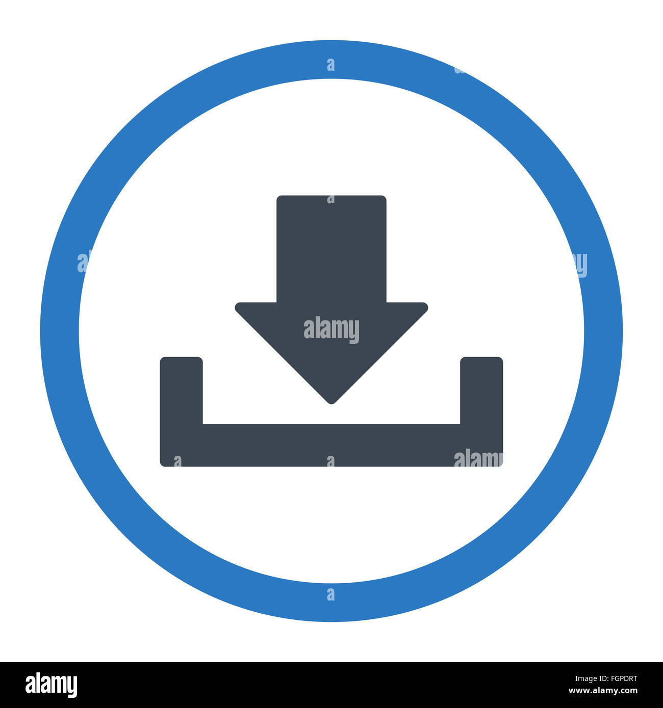 Download flat smooth blue colors rounded raster icon Stock Photo - Alamy