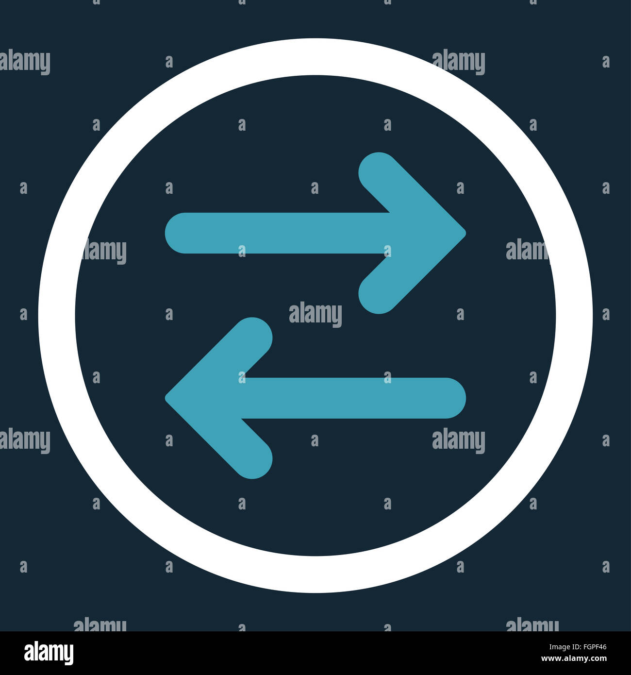 Flip Horizontal flat blue and white colors rounded vector icon Stock ...