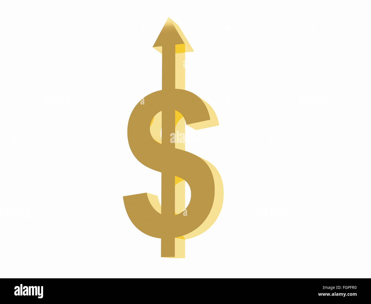 Dollar symbol isolated over a white background. High resolution image. Stock Photo