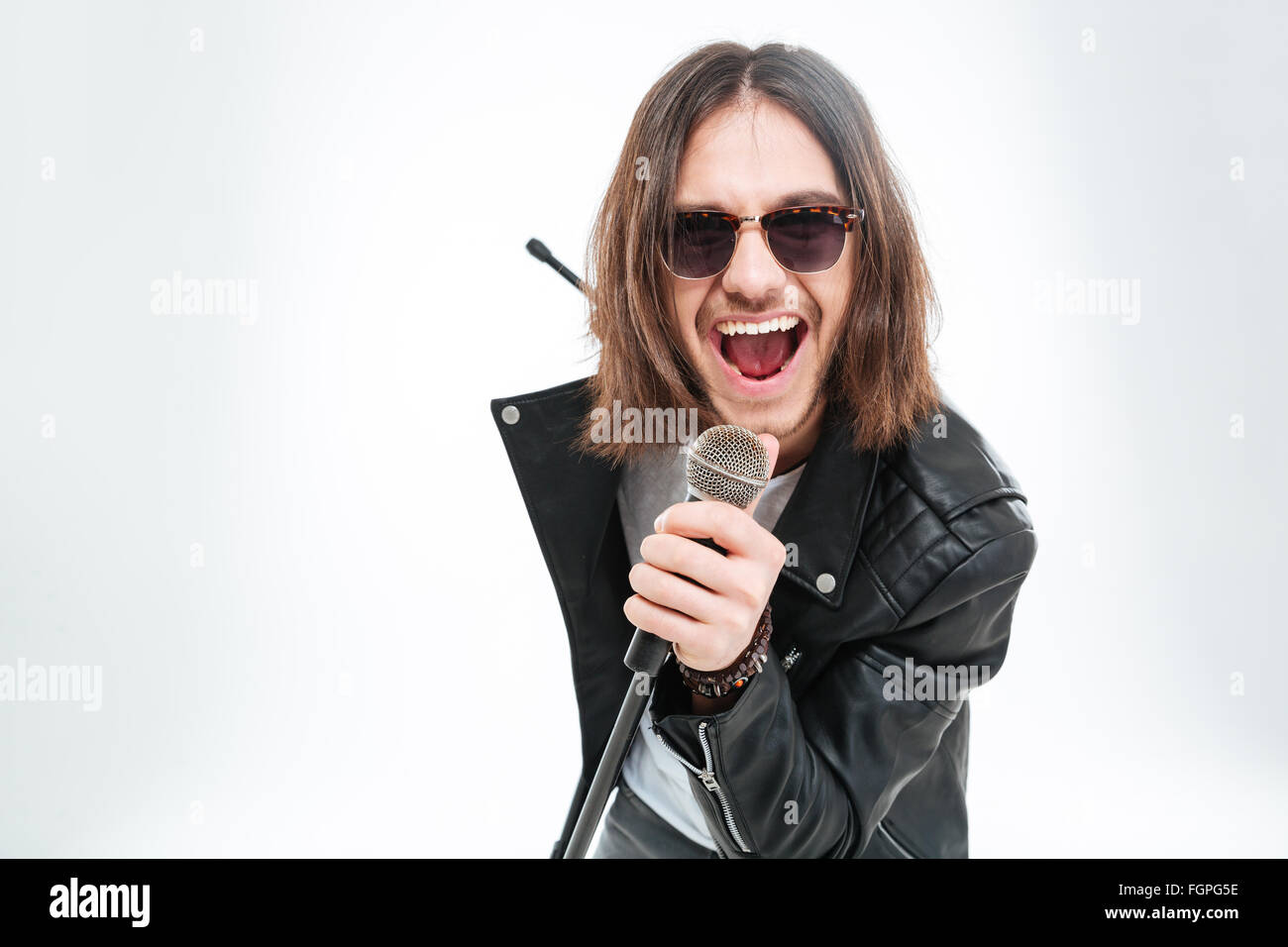 Pop star celebrity guitar performing hires stock photography and