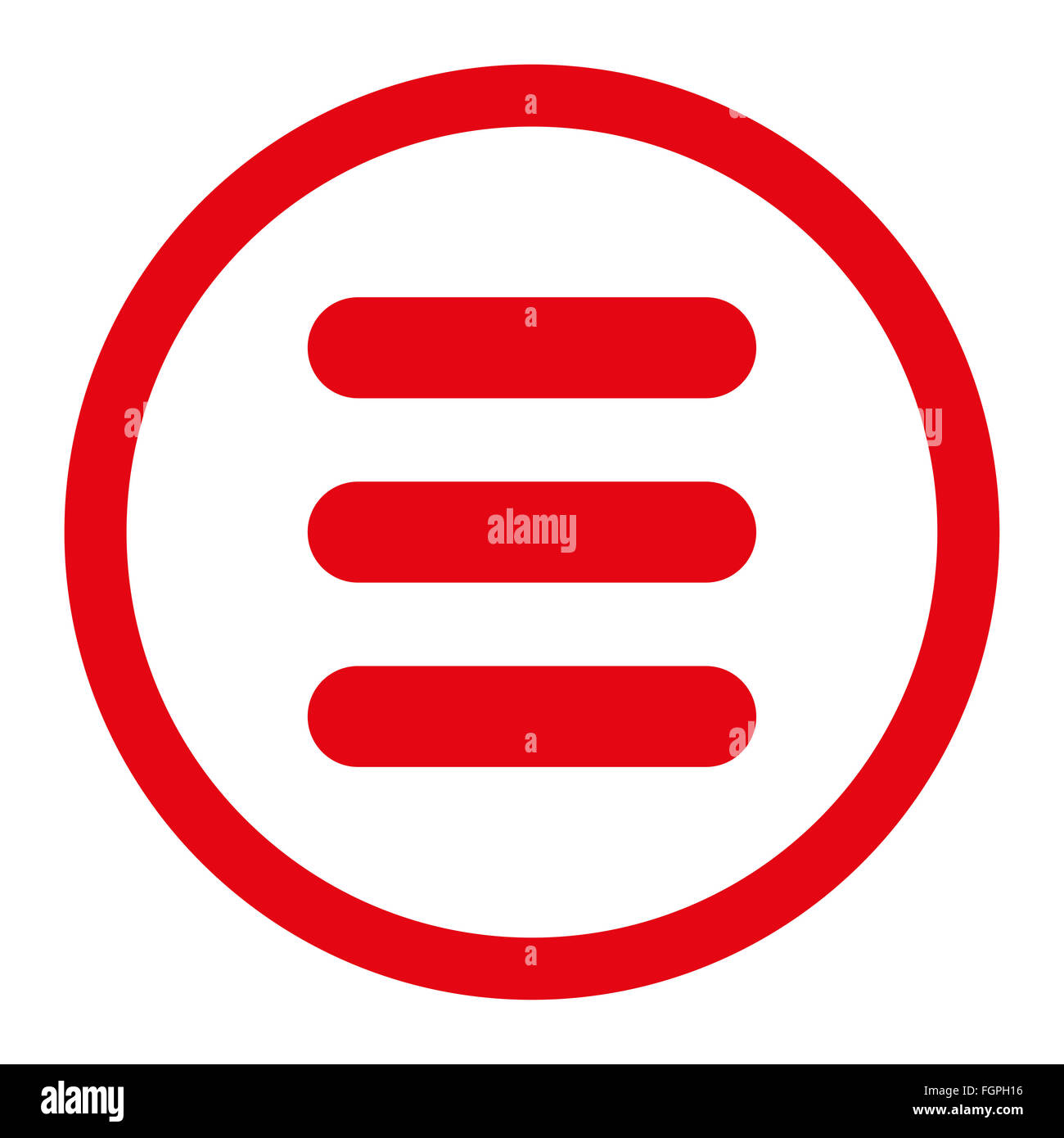 Stack flat red color rounded raster icon Stock Photo - Alamy