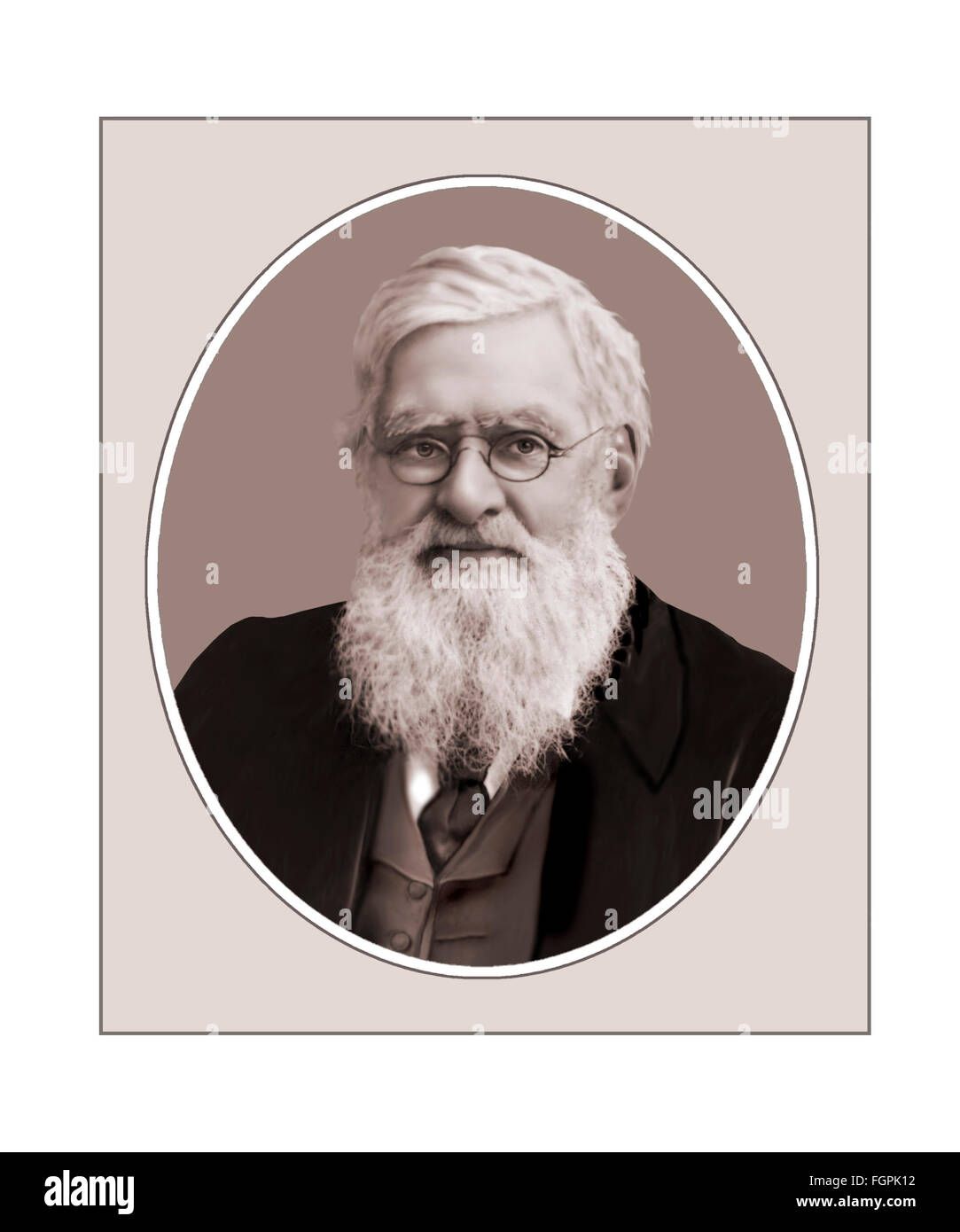 Alfred Russel Wallace, Naturalist, Explorer, Portrait Stock Photo
