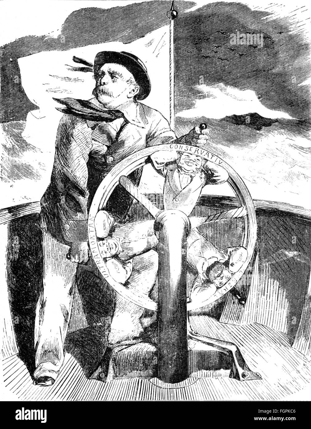 politics, caricature, Chancellor of the German Empire Otto von Bismarck