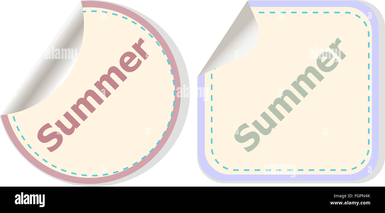 Summer icon. Internet button isolated on white background Stock Photo ...