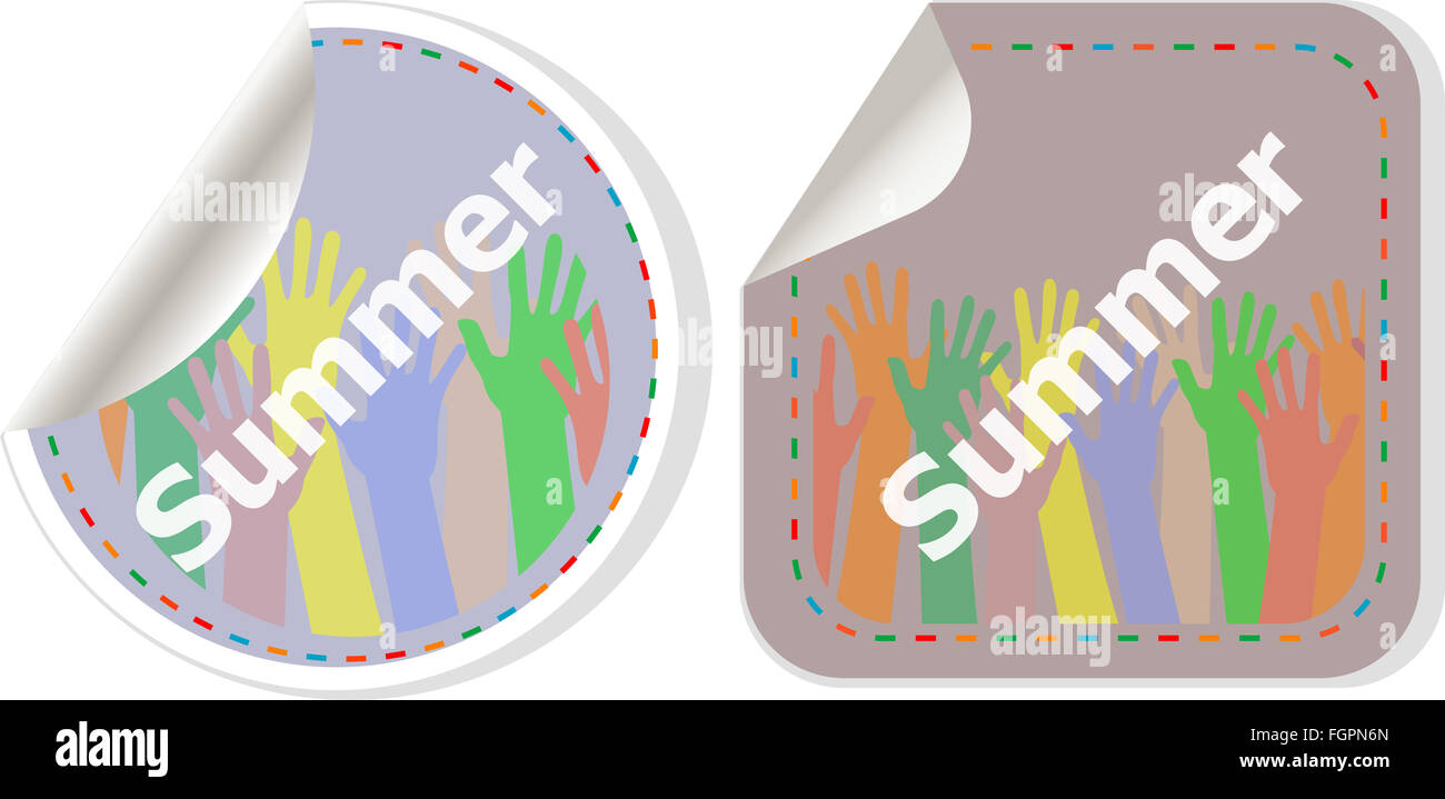 word summer web button isolated on white background, icon design Stock ...