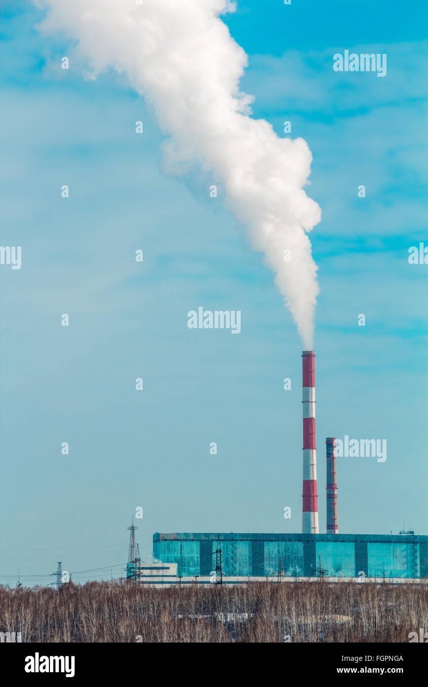 smoke from the chimneys Stock Photo - Alamy