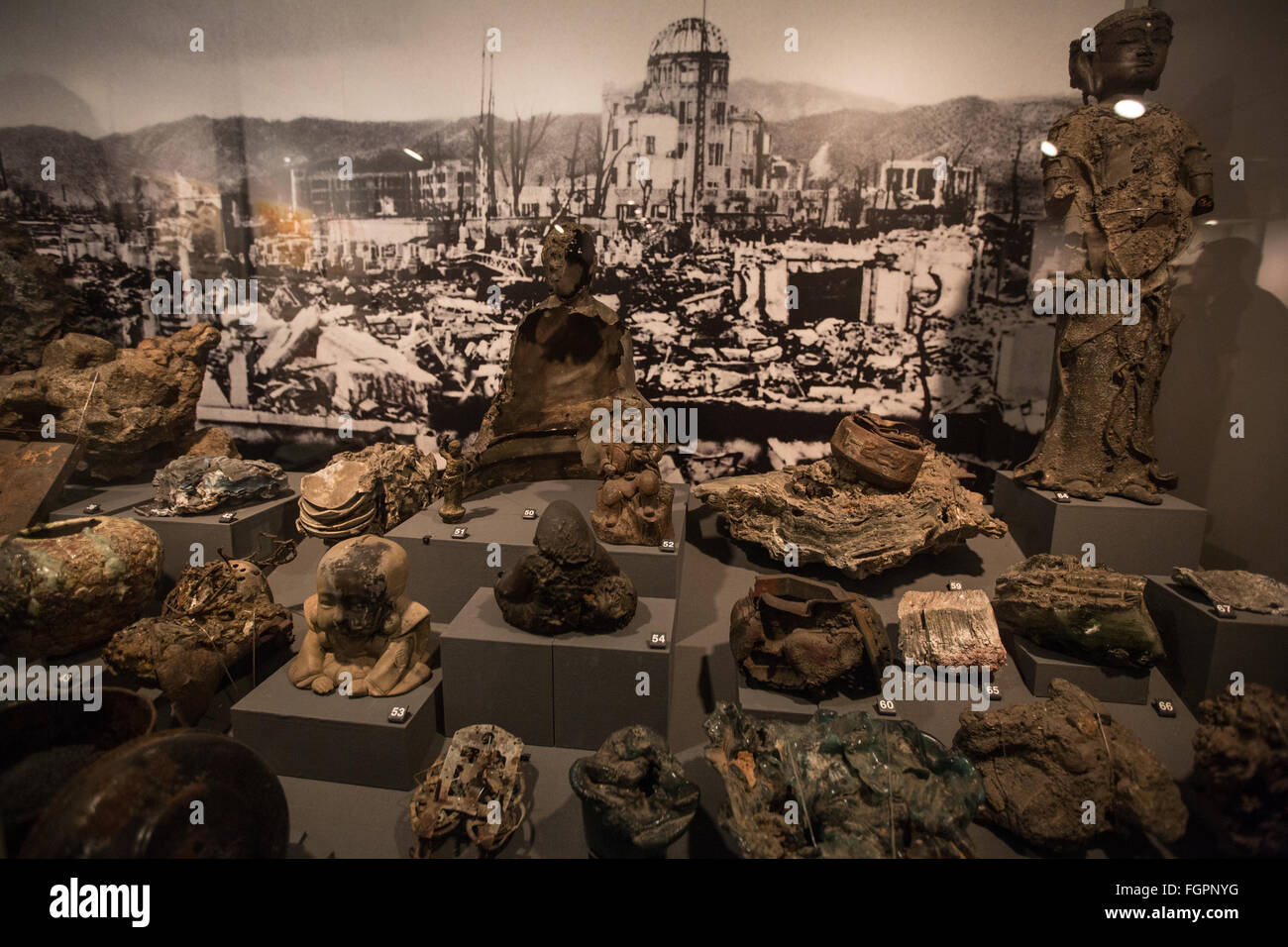 Exhibits Inside The Hiroshima Peace Memorial Museum Hiroshima Japan Stock Photo Alamy