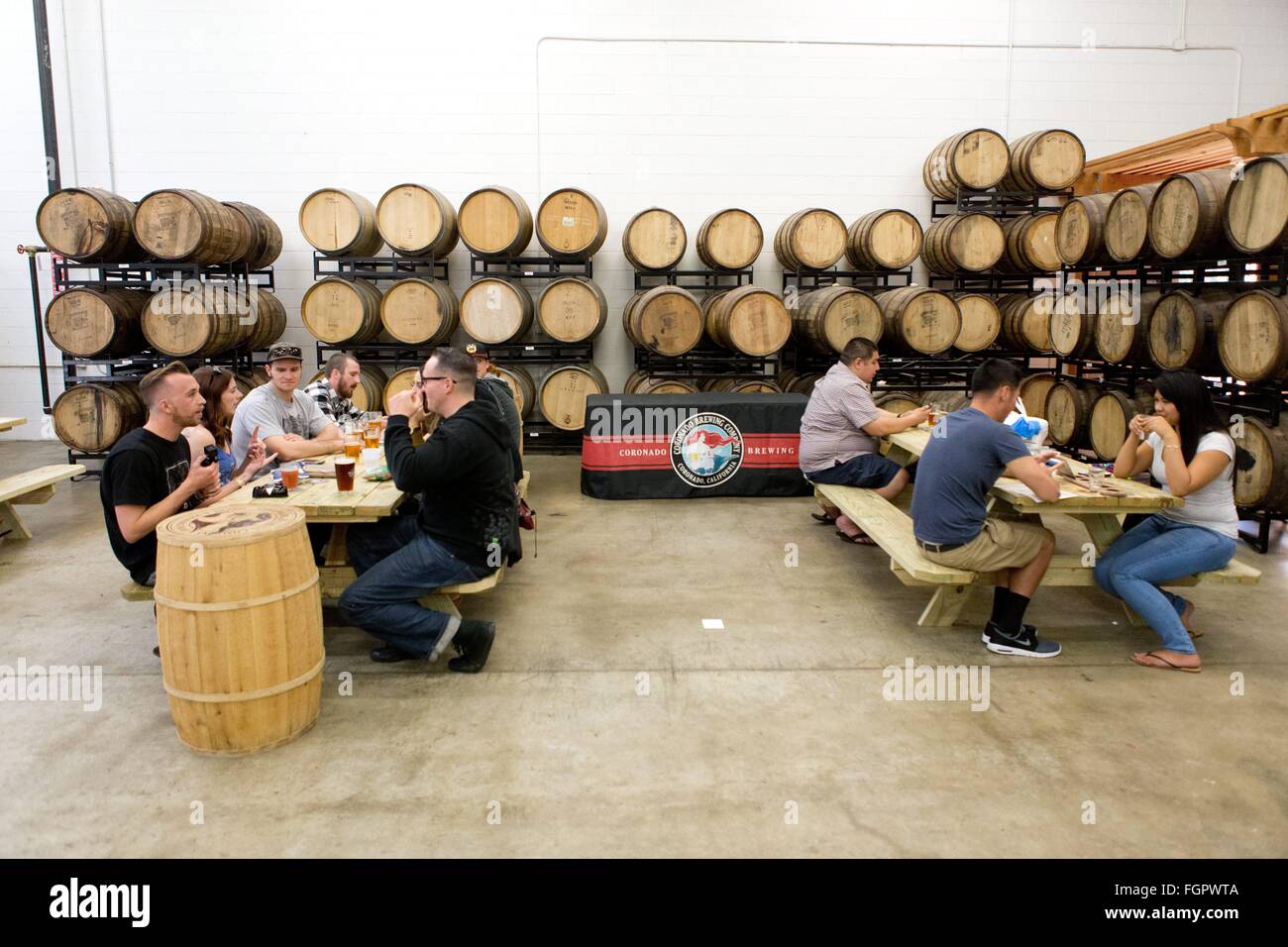 Tasting Room Next To Beer Beer Kegs At The Coronado Brewing