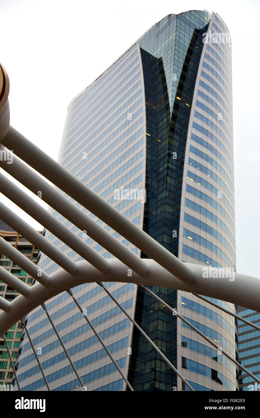 thailand bangkok office district palaces abstract modern building line ...