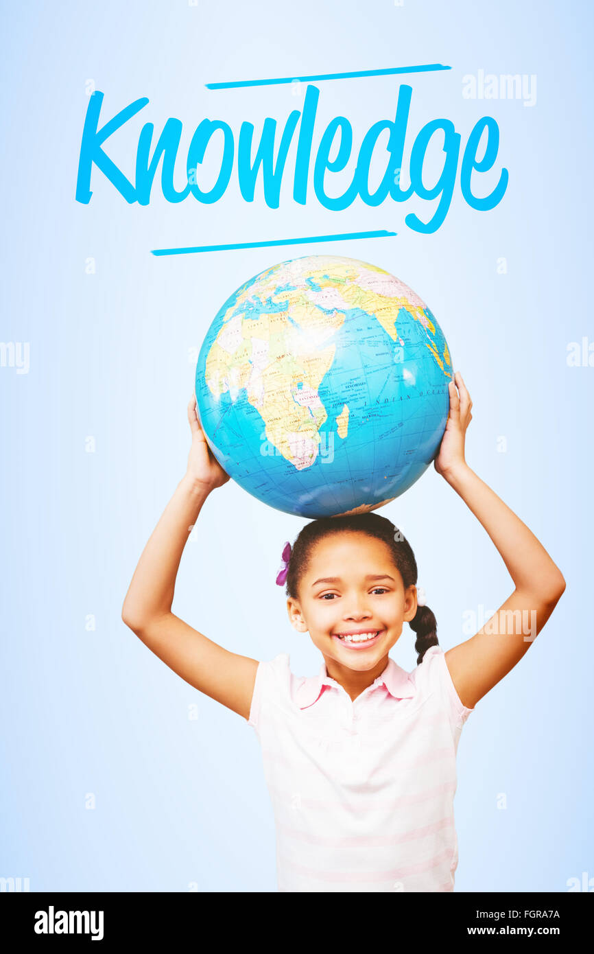 Knowledge against blue vignette background Stock Photo - Alamy