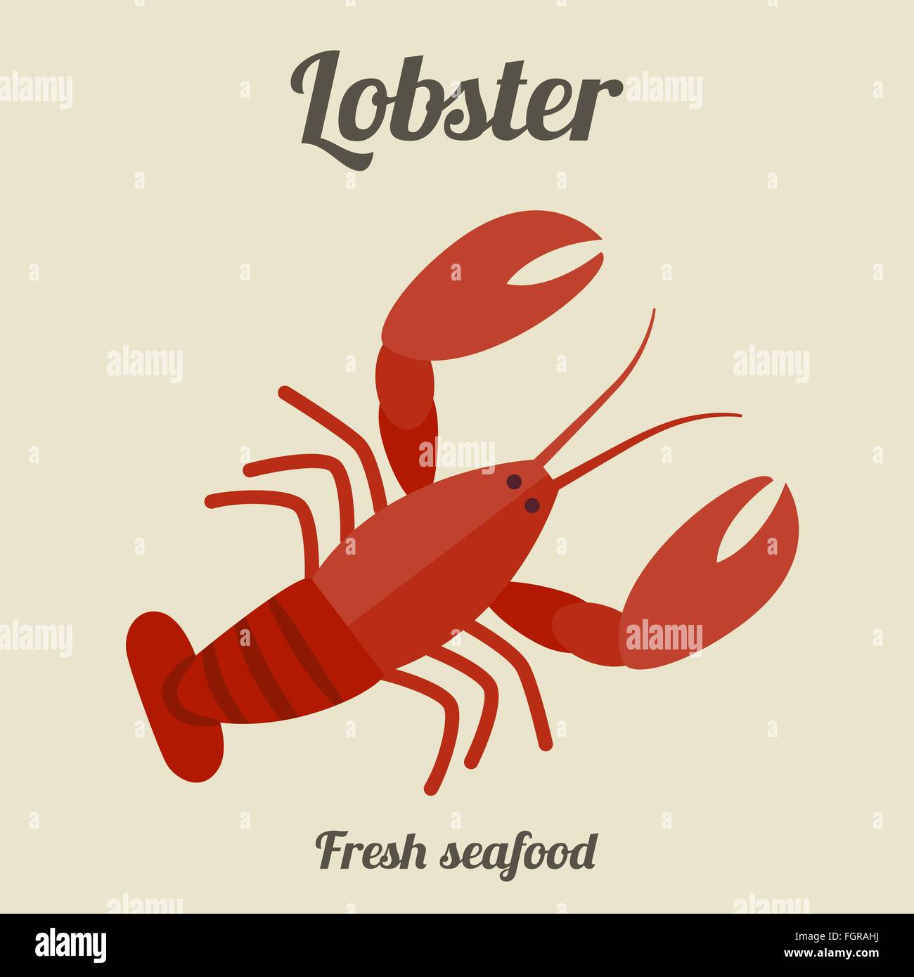 Lobster flat illustration Stock Vector Image & Art - Alamy