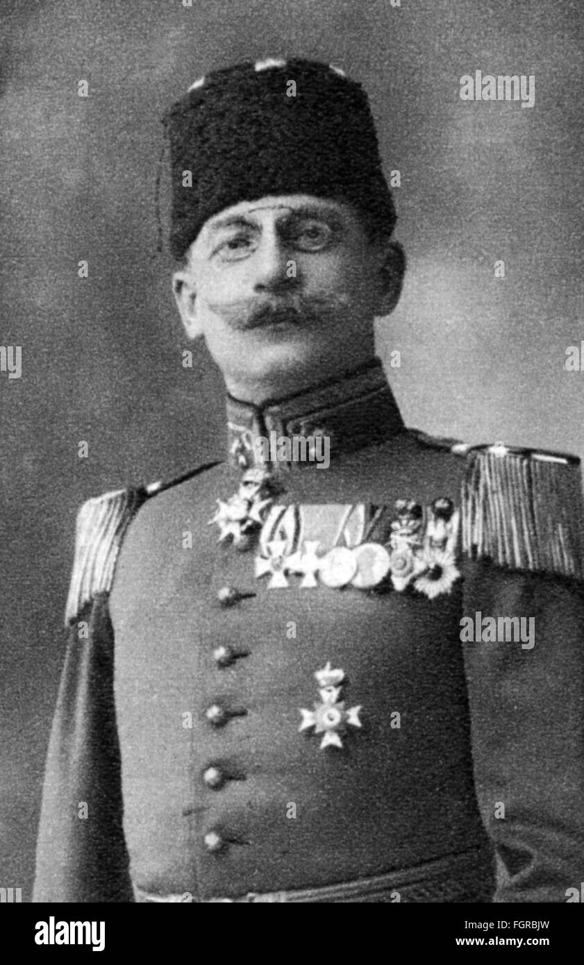 First World War / WWI, Middle East, Caucasus Front, the Ottoman commandant of Erzurum Posselt Pasha, 1914 / 1915, Additional-Rights-Clearences-Not Available Stock Photo