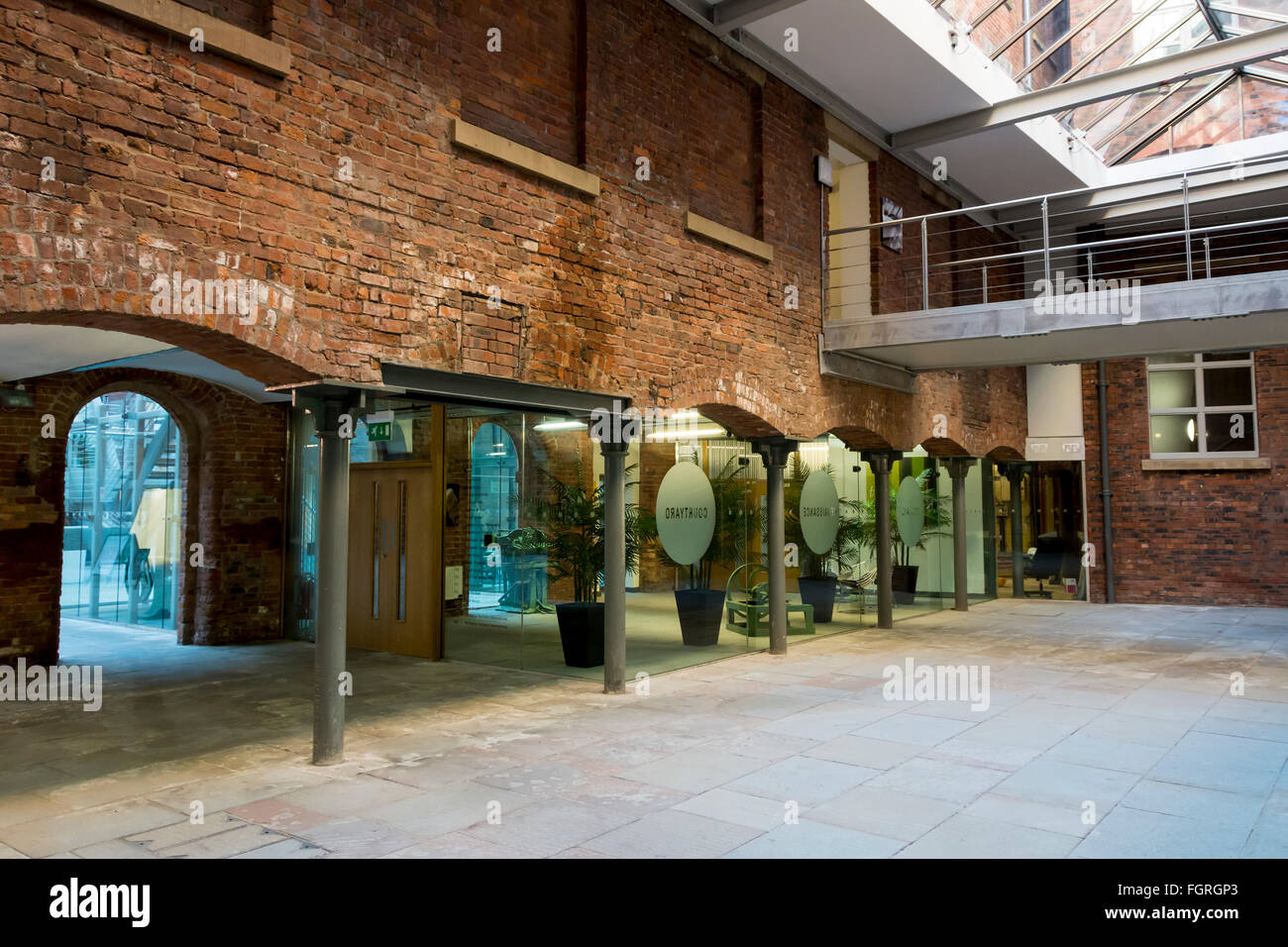 Retail outlets inside the refurbished Royal Mills complex, Redhill