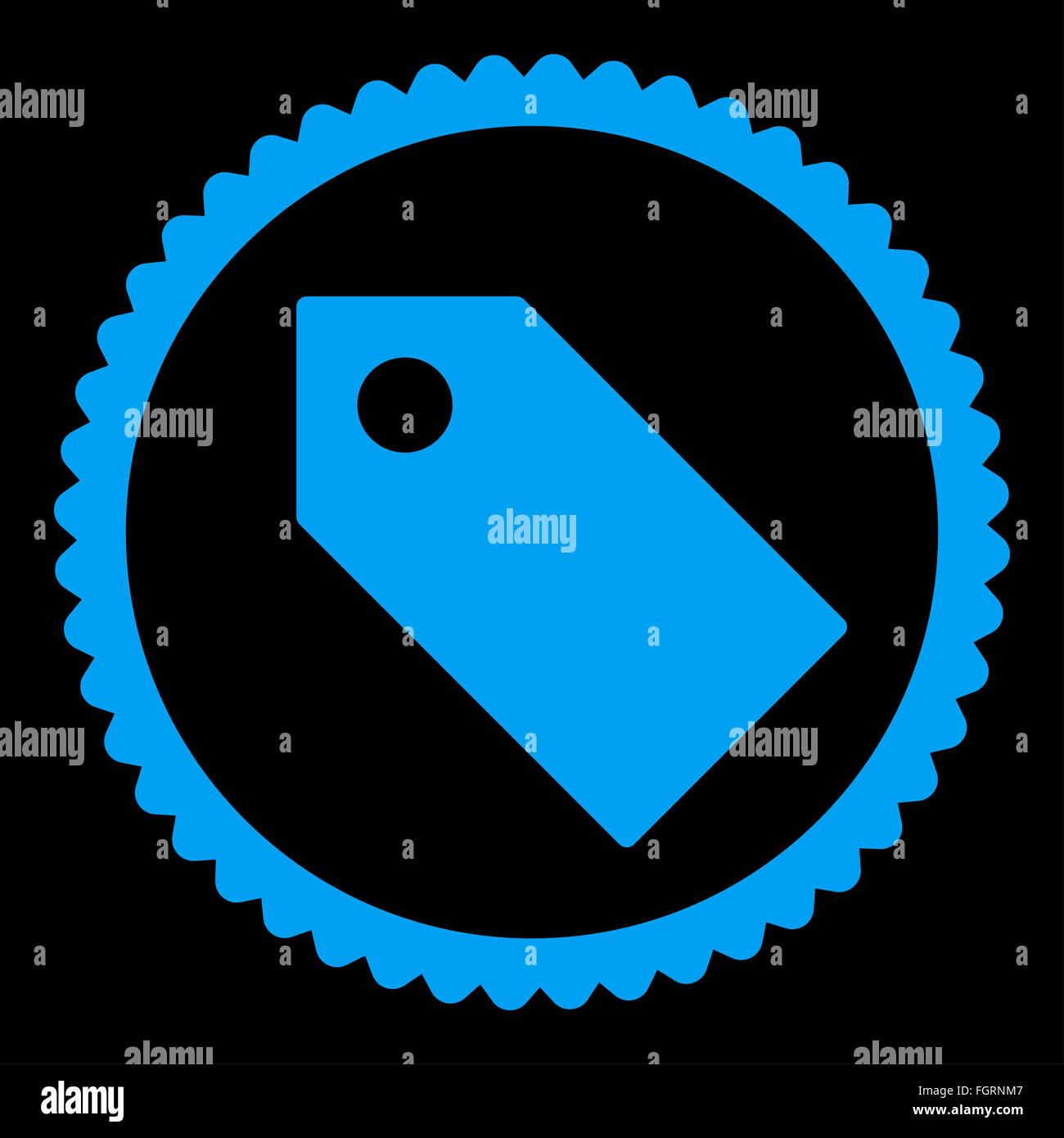 Tag flat blue color round stamp icon Stock Photo - Alamy