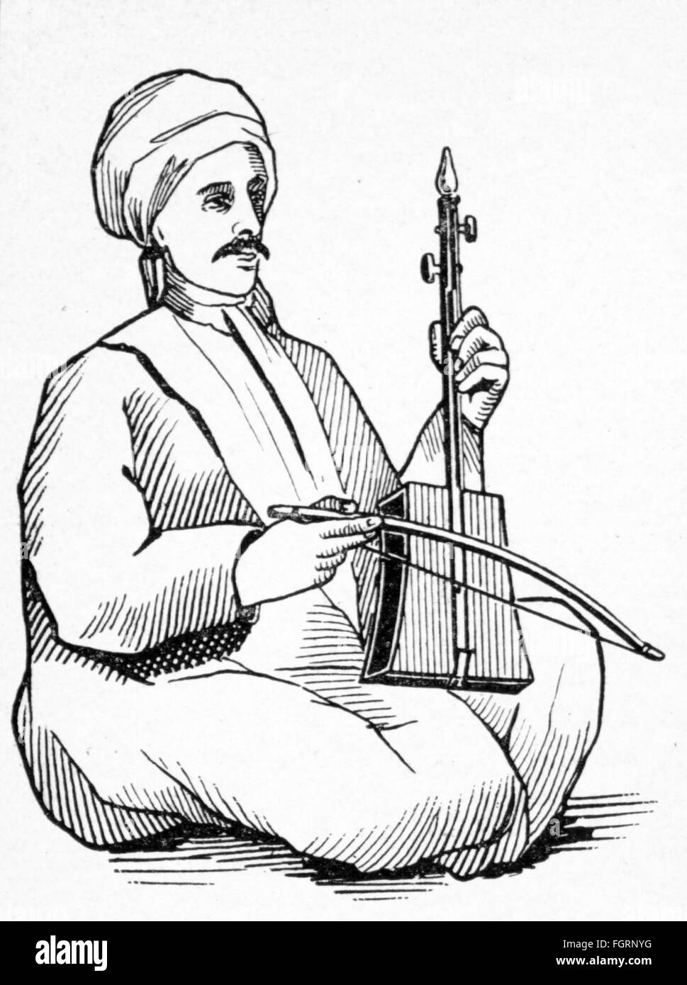 music, musician, Indian violin player, wood engraving, 19th century,  violinist, violinists, violin player, musical instrument, musical  instruments, violin, violins, bowed instrument, bowed instruments, the  strings, bow, stringed instrument, string ...