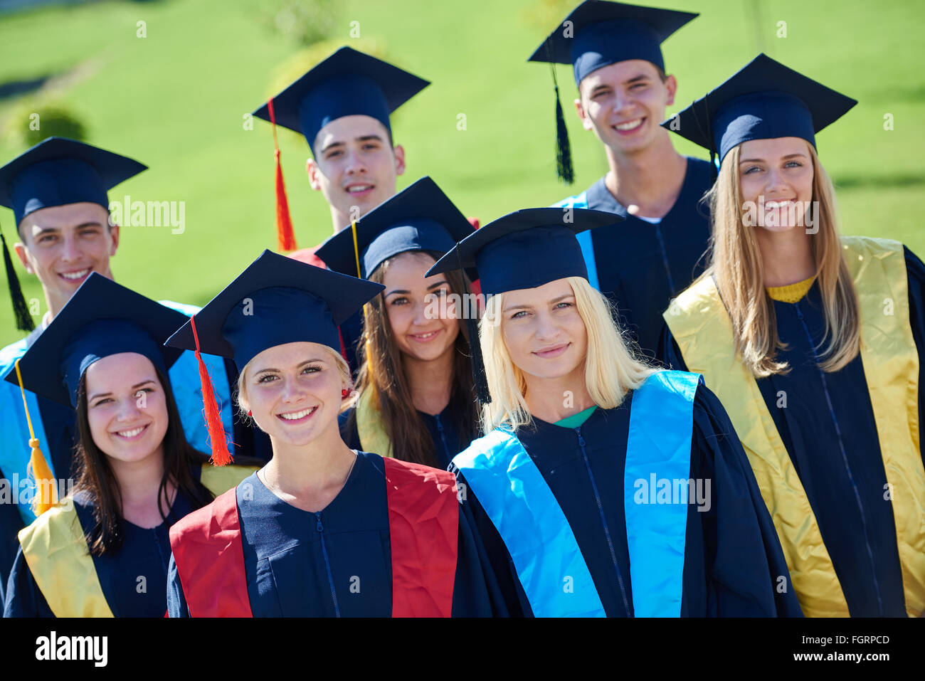 young graduates students group Stock Photo - Alamy
