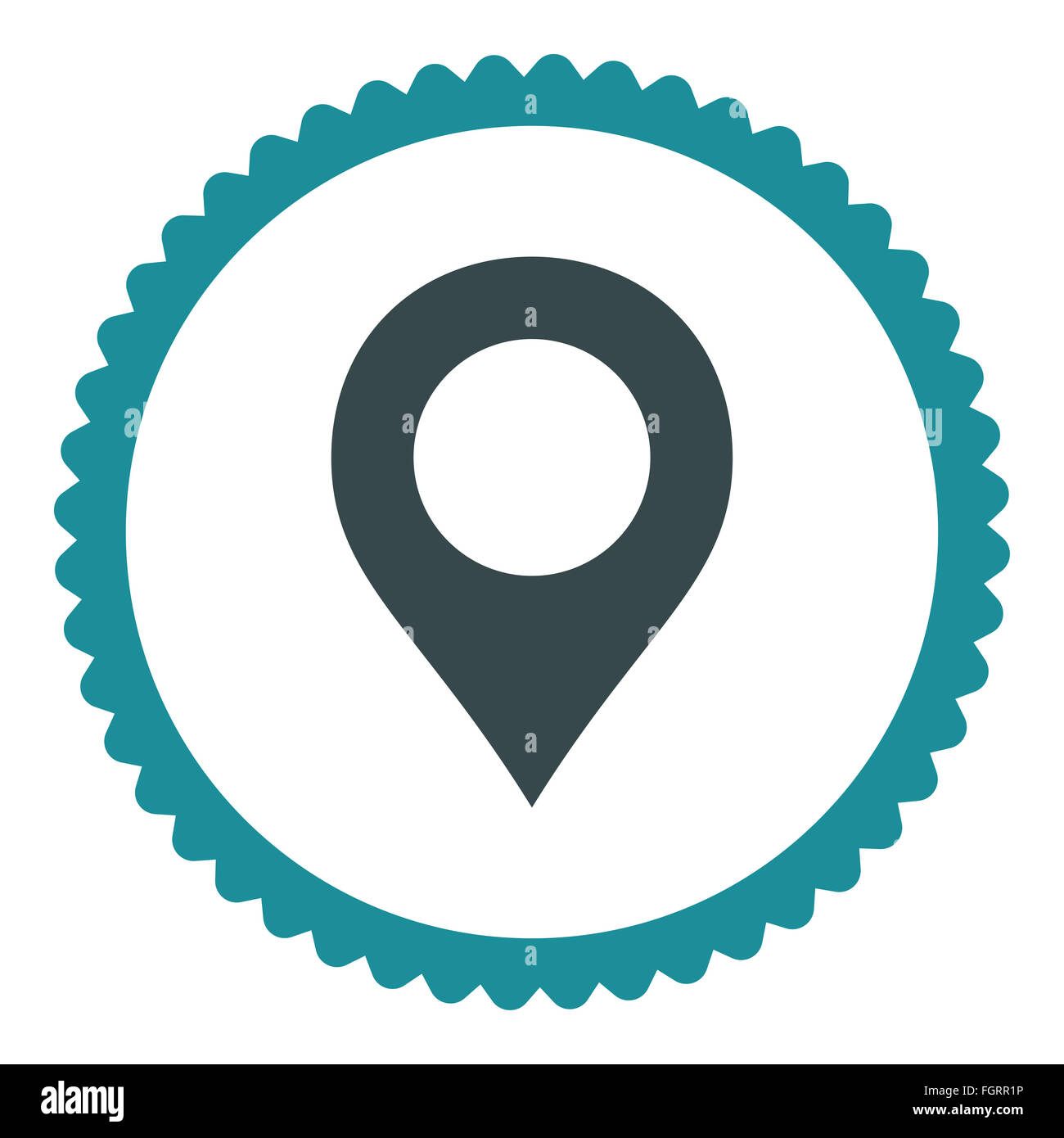 Map Marker flat soft blue colors round stamp icon Stock Photo - Alamy