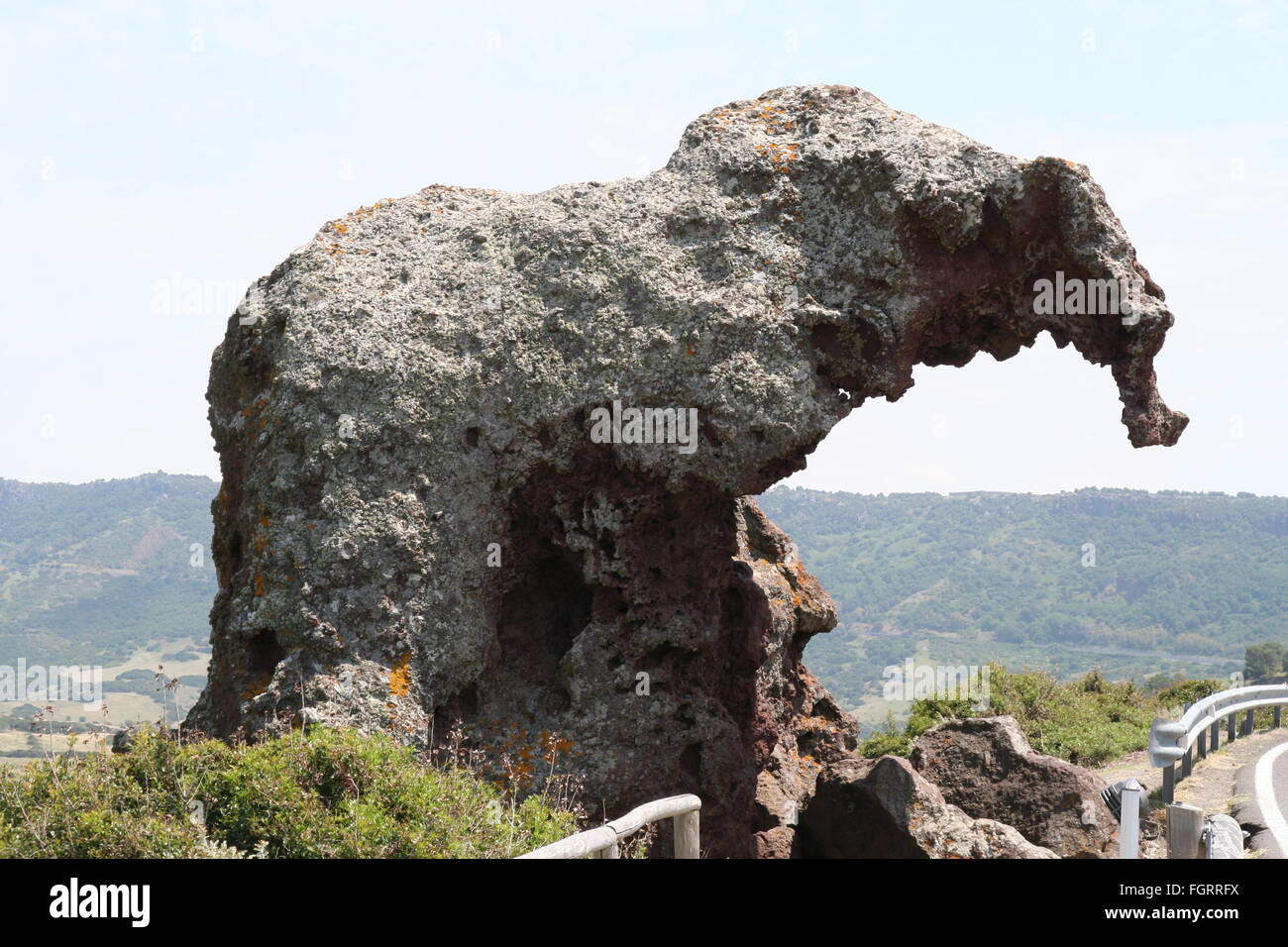 Elephant Rock. An unusual rock formation in Northern Sardinia, Italy