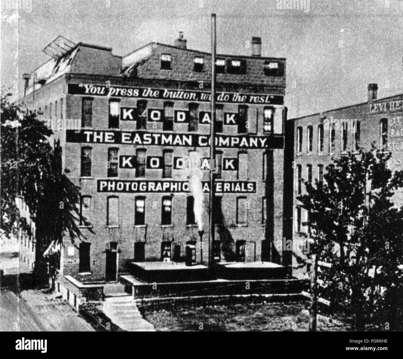 geography / travel, USA, Rochester, building, company headquarters of the Eastman Kodak Company, exterior view, circa 1900, Additional-Rights-Clearences-Not Available Stock Photo