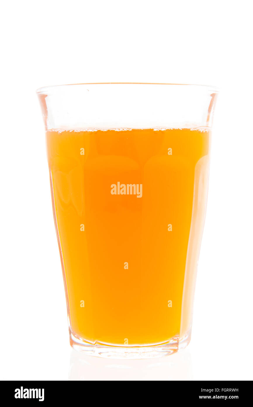 Glass orange lemonade isolated over white background Stock Photo Alamy