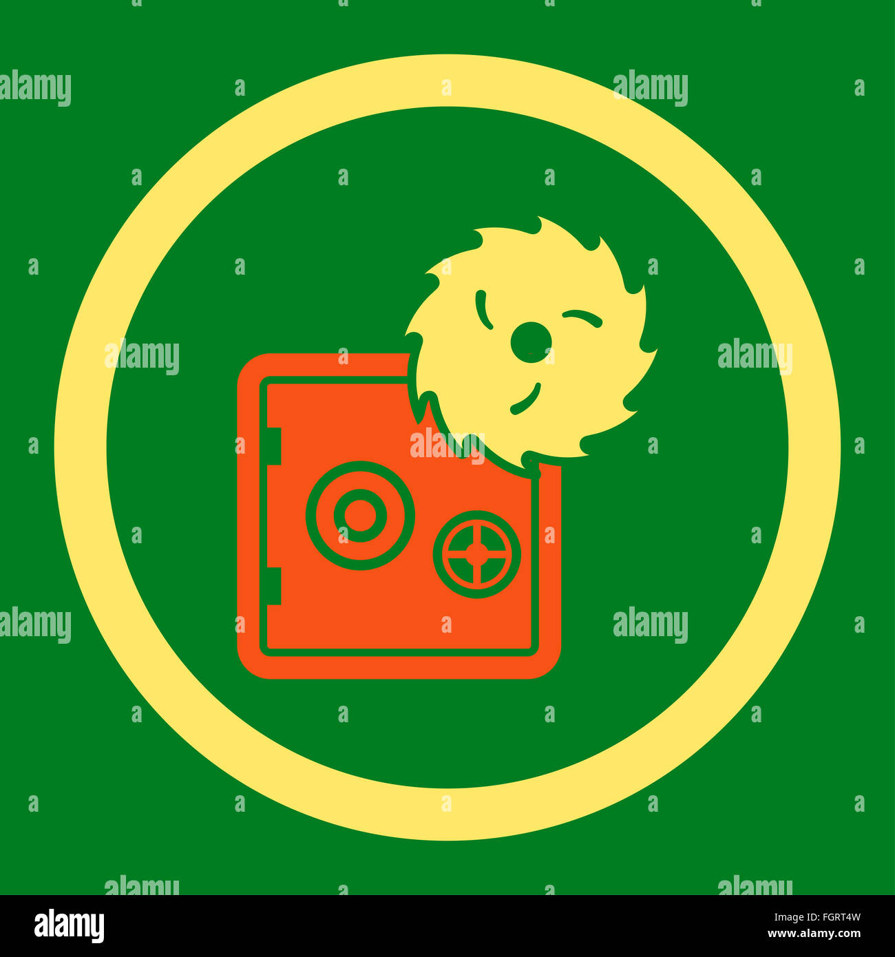 Hacking theft flat orange and yellow colors rounded glyph icon Stock ...