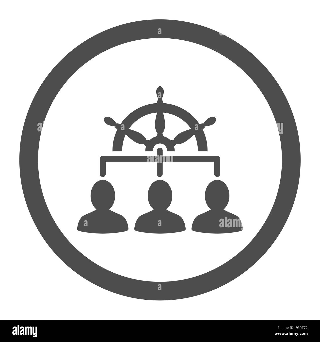 Management flat gray color rounded vector icon Stock Photo - Alamy