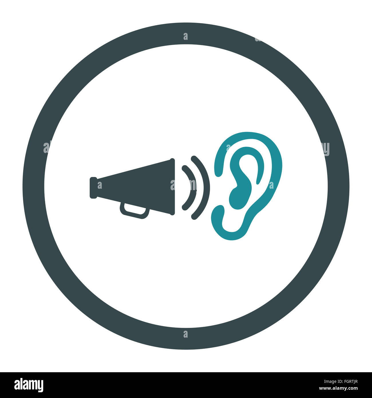 Advertisement flat soft blue colors rounded vector icon Stock Photo - Alamy