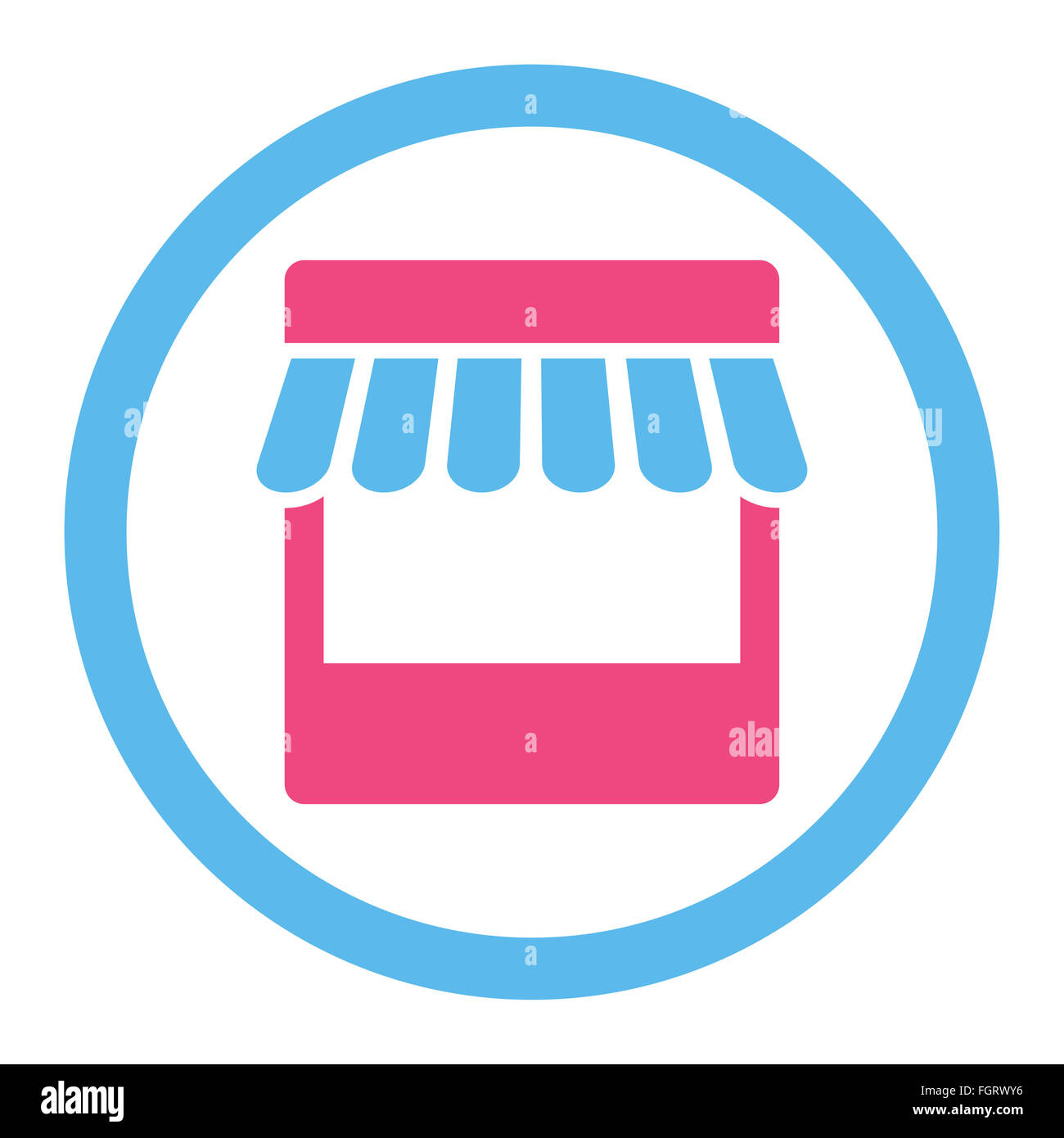Store flat pink and blue colors rounded vector icon Stock Photo - Alamy