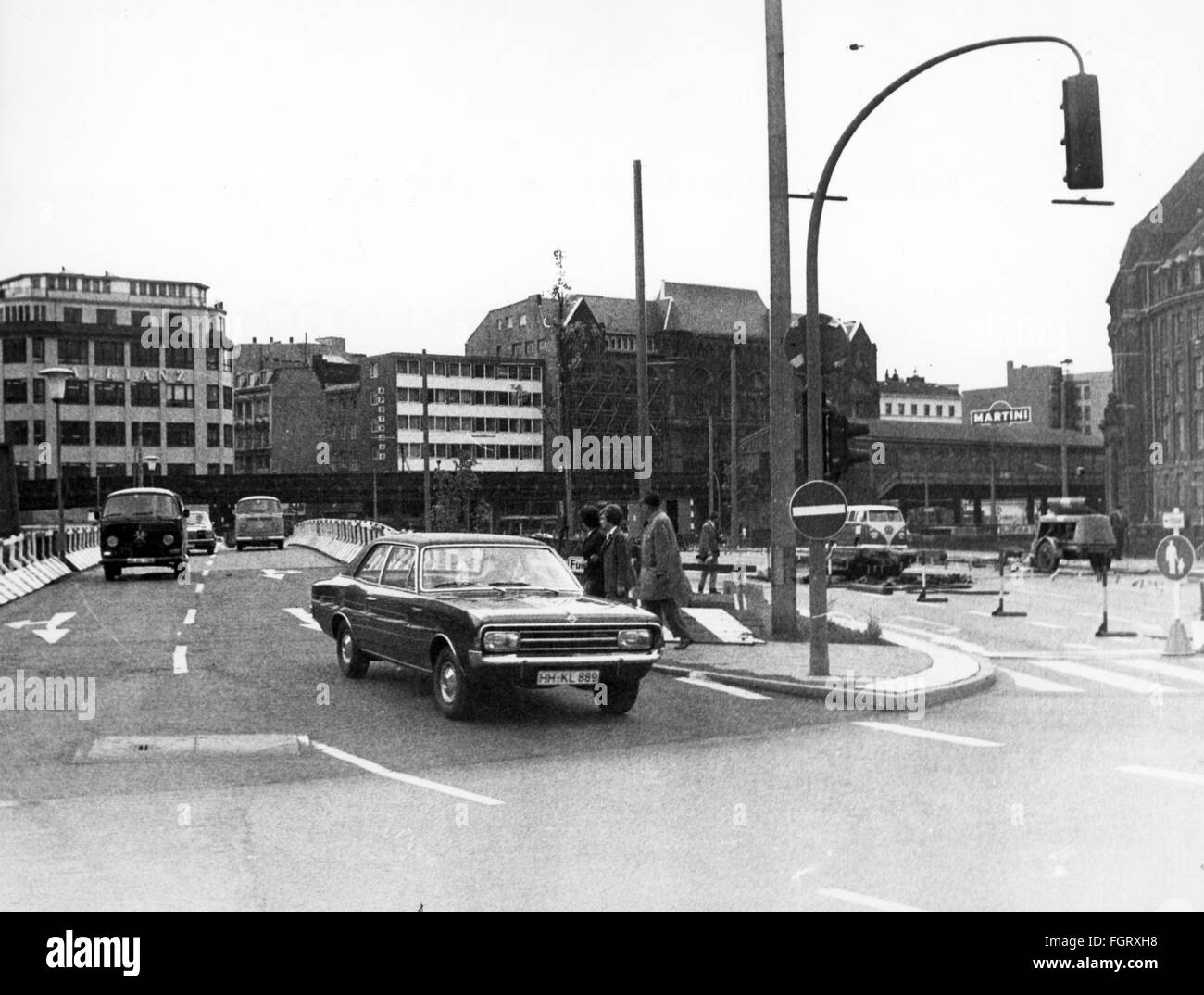 geography / travel, Germany, Hamburg, streets, Rödingsmarkt, Altenwallbrücke, 1970, Additional-Rights-Clearences-Not Available Stock Photo