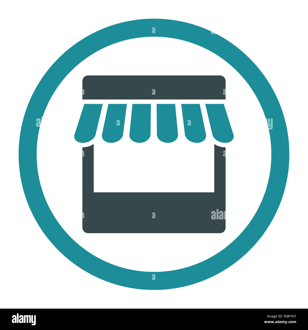 Store flat soft blue colors rounded vector icon Stock Photo - Alamy