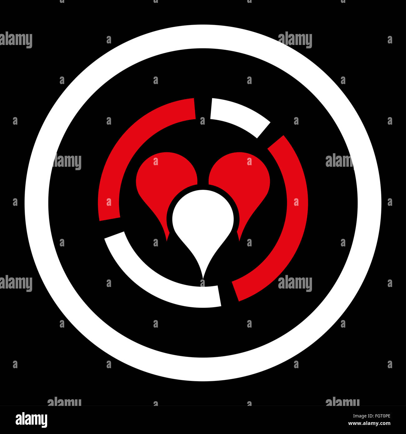 Geo diagram flat red and white colors rounded vector icon Stock Photo ...