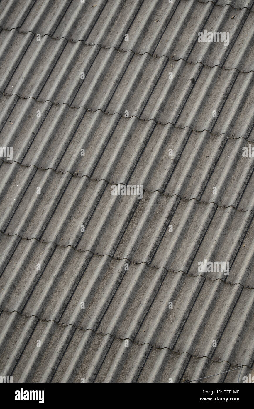 Asbestos roofing texture and pattern Stock Photo