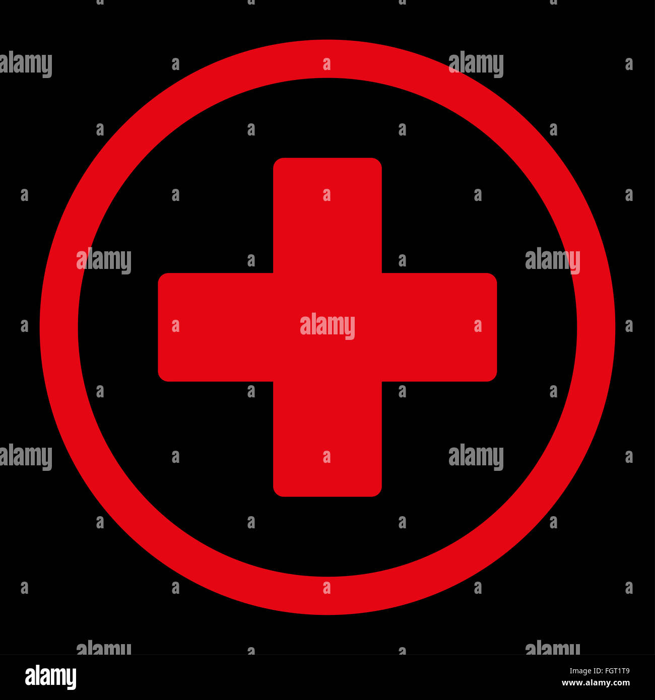 Plus flat red color rounded raster icon Stock Photo - Alamy