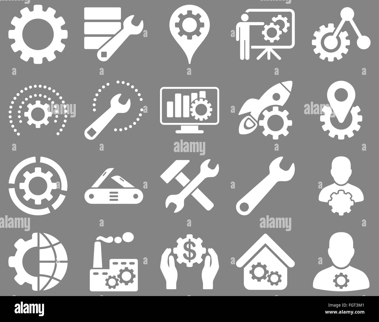 Settings and Tools Icons Stock Photo - Alamy