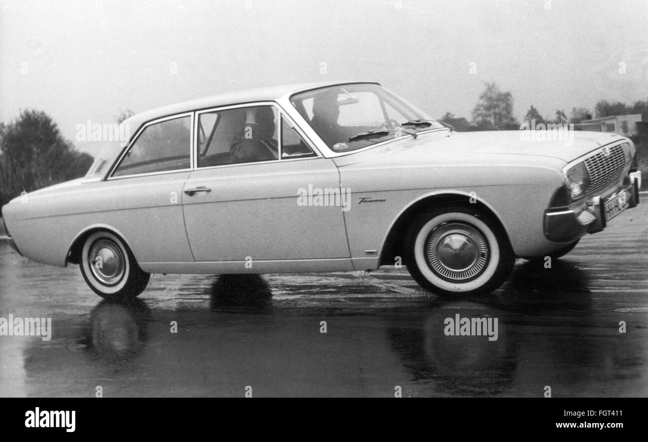 transport / transportation, car, vehicle variants, Ford Taunus 17M (P5) on  the anti-float course in Quickborn, November 1964,  Additional-Rights-Clearences-Not Available Stock Photo - Alamy