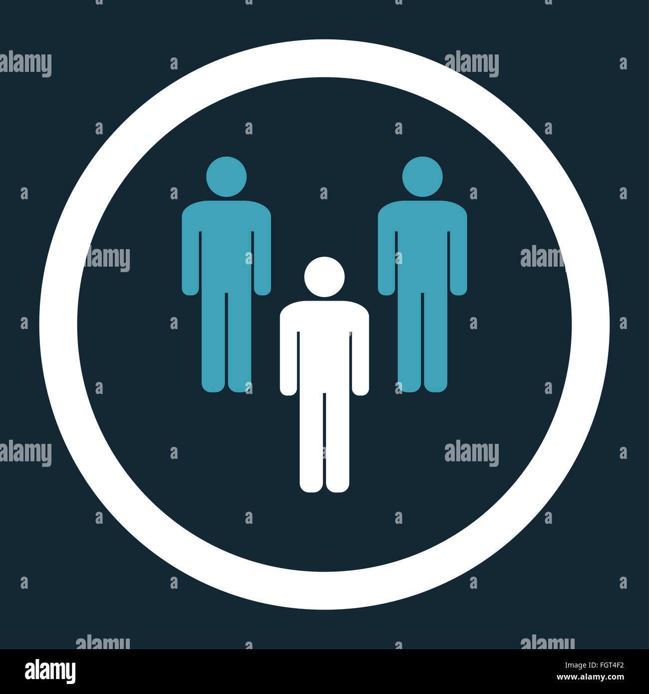 Community flat blue and white colors rounded vector icon Stock Photo ...