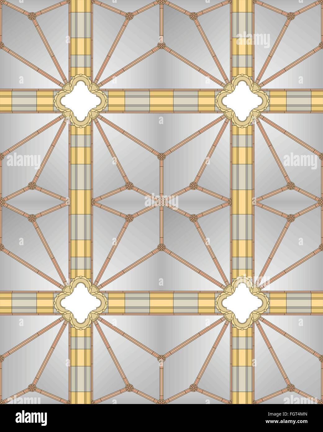 Medieval cathedral ceiling - seamless image Stock Vector