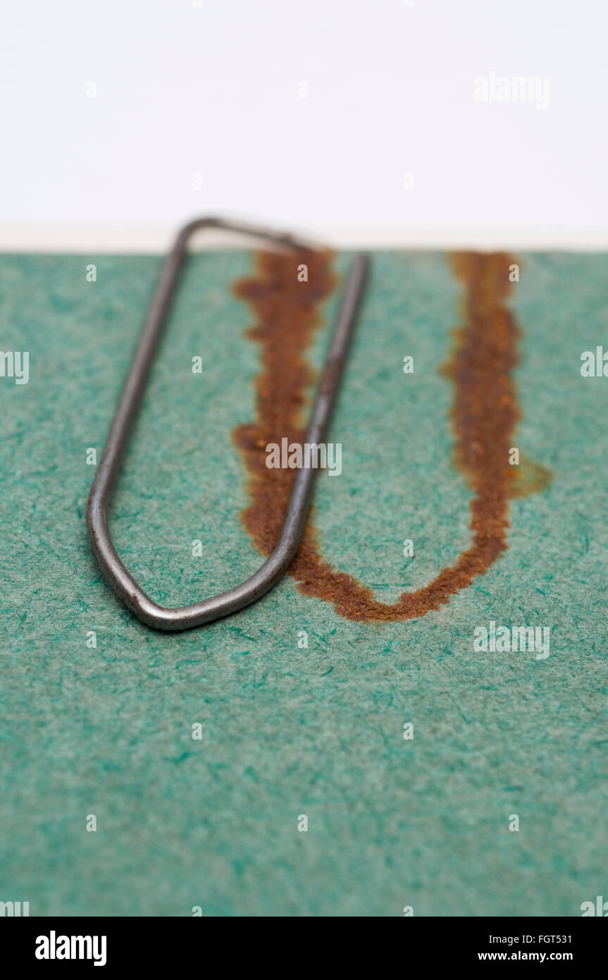 paper clip with rust Stock Photo - Alamy