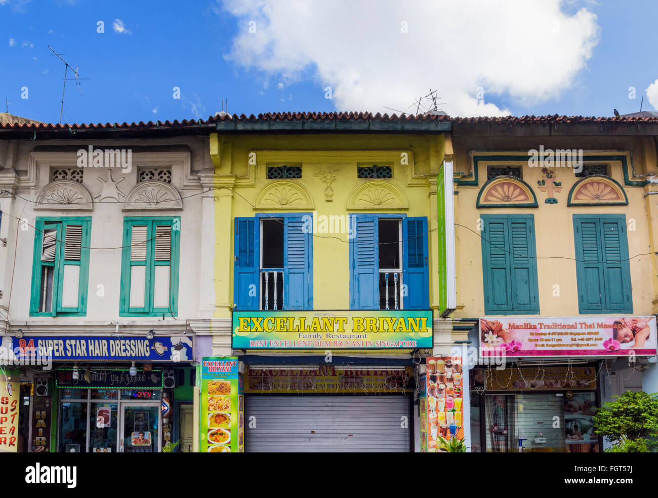 Shophouses in Little India, Singapore Stock Photo Alamy